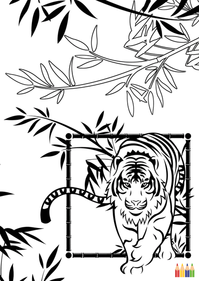 Coloriage de tigre